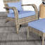 Chaise Adirondack de patio en osier avec repose-pieds, fauteuil d'extérieur