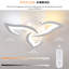 Swallowtail 3-light LED Ceiling Light With Remote & 3-color