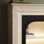 Beige + Black Manufactured Wood Electric Fireplace