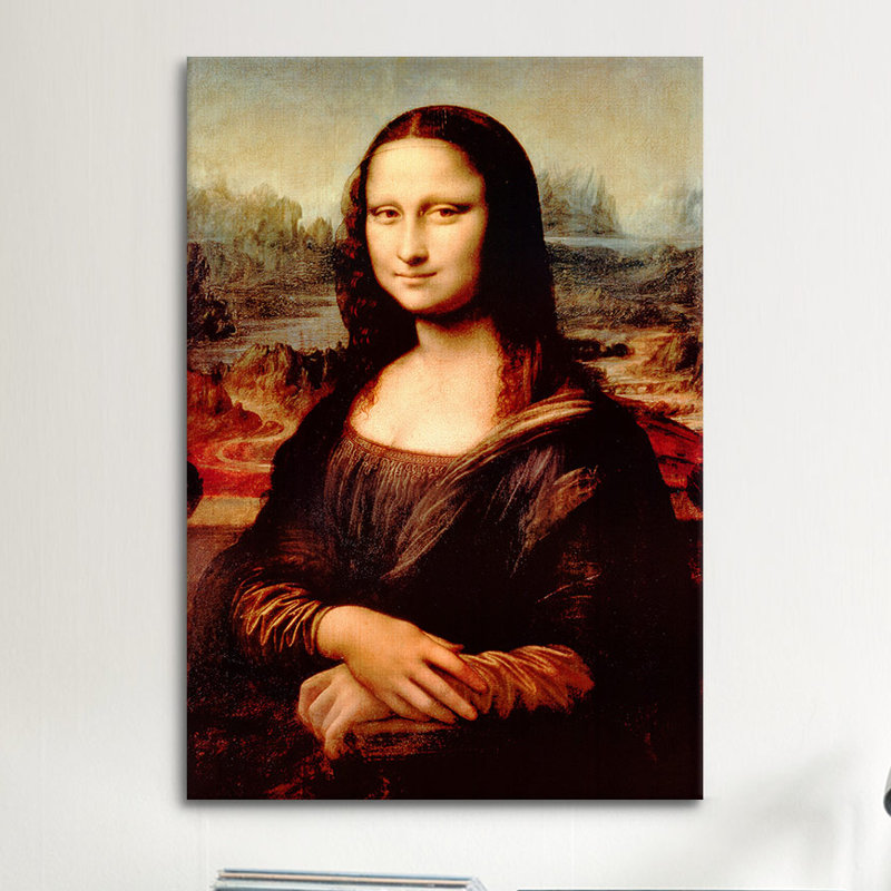 «Mona Lisa» par Leonardo Da Vinci, reproduction sur toile tendue, H 26 po x l 18 po x P 1,5 po, Toile tendue, Non mat