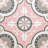 Art Deco 8" x 8" Patterned Porcelain Floor and Wall Tile-87292294