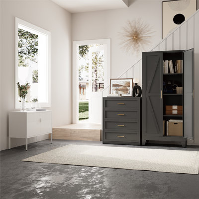 61" Tall Pantry Cabinet, White Metal Pantry Storage Cabinet, Kitchen Pantry Storage Cabinets with 2 Door and 3 Adjustable Shelves, Cupboard for Kitchen, Dining Room, Living Room and Bathroom
