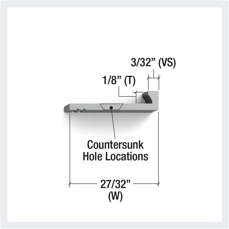 Aep-a-030-a1-p, embout en aluminium sans lèvre, planchers de 3 mm, poinçonné