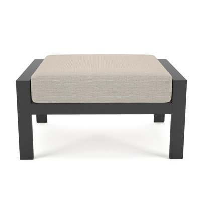 Townsend Metal Outdoor Ottoman with Sunbrella Cushion by Birch Lane