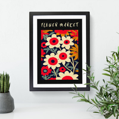 Flower Market Exhibition Design No.5 1 Piece Single Picture Frame Wall Art