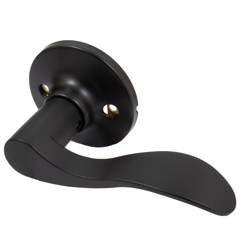 Matte Black Single Dummy Door Lever, Right
