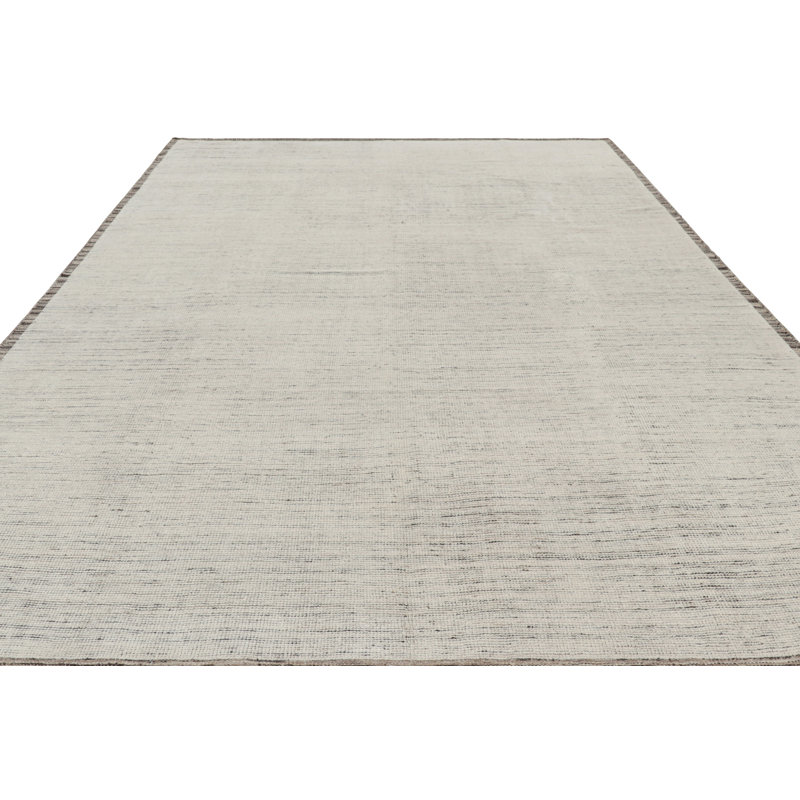 Rug & Kilim’S Contemporary Textural Rug In White Tones And Striae
