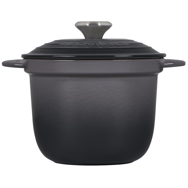 Le Creuset Enameled Cast Iron Rice Pot with Lid and Steamer Insert, Oyster