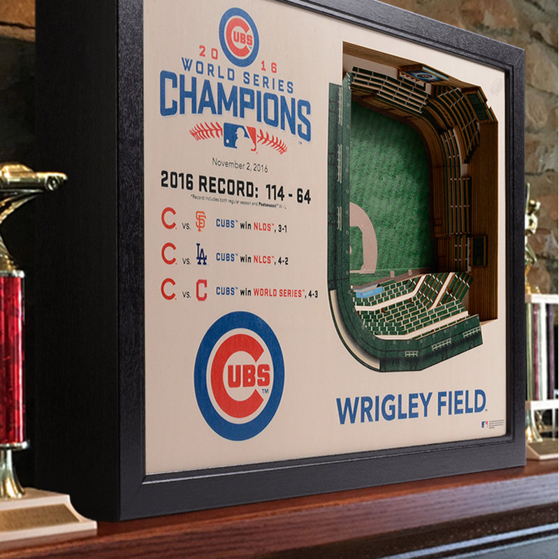 MLB 25-Layer StadiumViews 3D Wall Art, Chicago Cubs World Series Champions