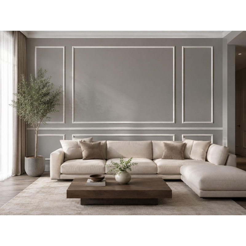 Plastique blanc, épaisseur de 0,5 po x l 1,625 po x l 96 po, base murale blanche