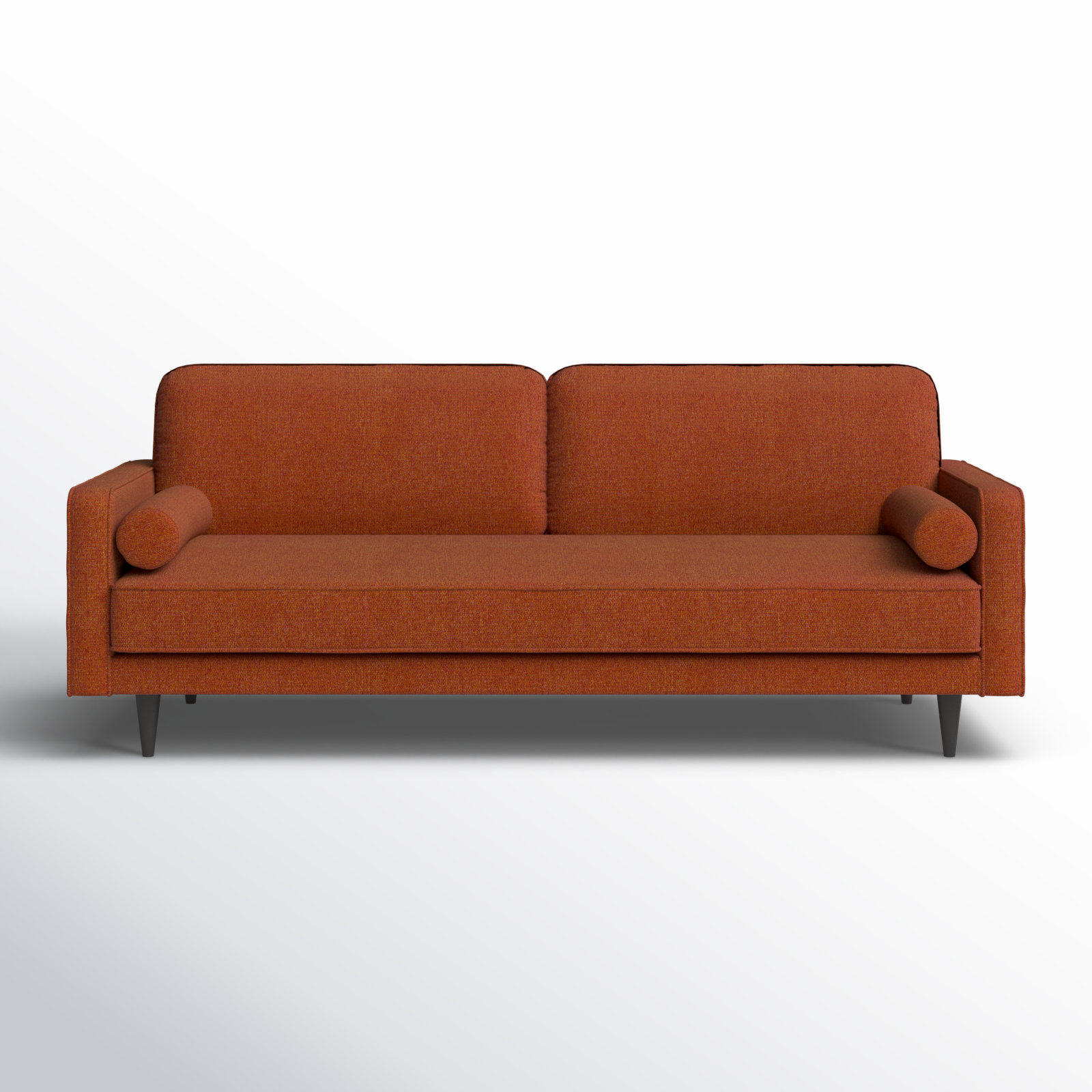 Curt 82'' Upholstered Sofa, Rust Performance Chenille