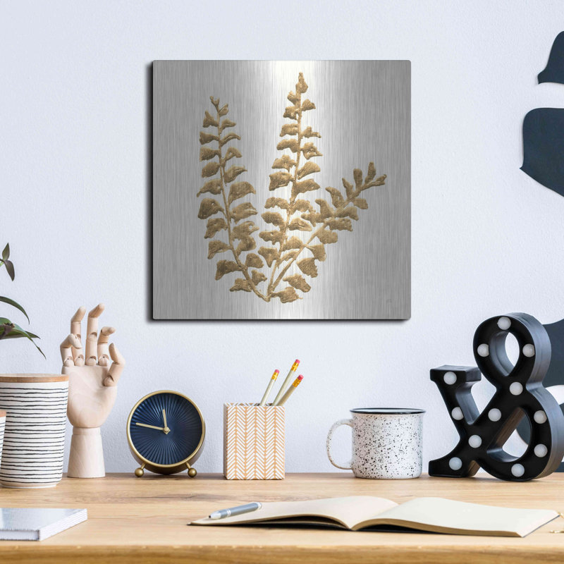 «Gilded Fern III» par Chris Paschke, H 12 po x l 12 po