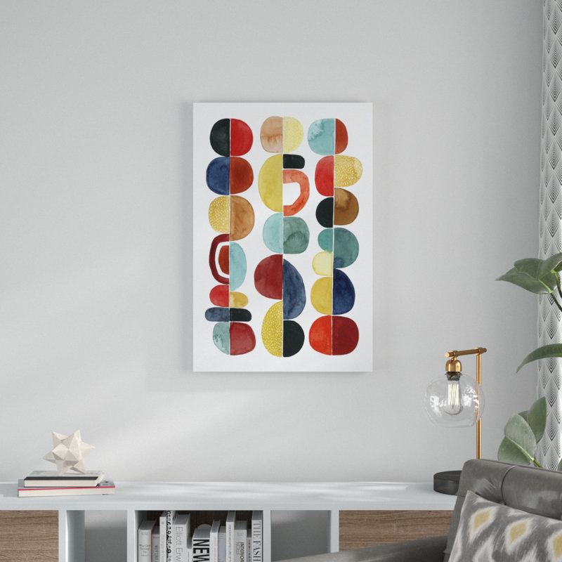 «Midcentury Sunrise II», peinture sur toile, H 36 po x l 24 po