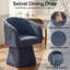 Fauteuil d'appoint pivotant, tissu chenille doux, assise à coussin profond-1583535231