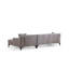 Élégant canapé d'angle en tissu gris clair 57,1 x 98,4 x 33,9 pouces | Structure en bois de hêtre et en bois aggloméré durable | Revêtement 100% polyester | 2 coussins inclus | Coussins confortables en mousse et en plumes | Design scandinave moderne-1793283042-1793283064