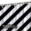 Rideau de douche abstrait à rayures géométriques diagonales blanches à 12 crochets-1092075791