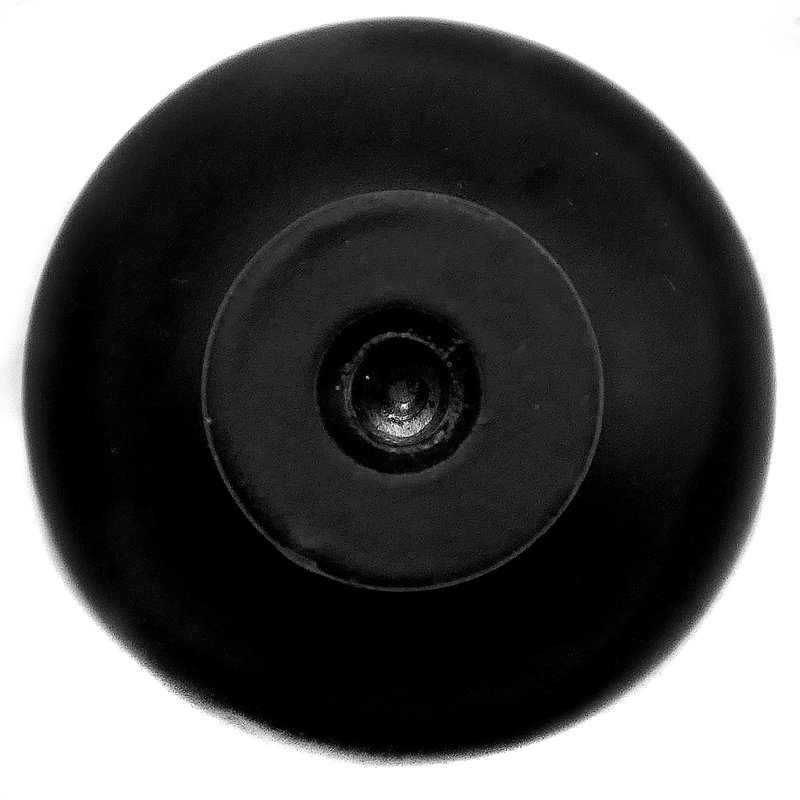 Poignée ronde de 1 1/5 po de diamètre, Noir mat
