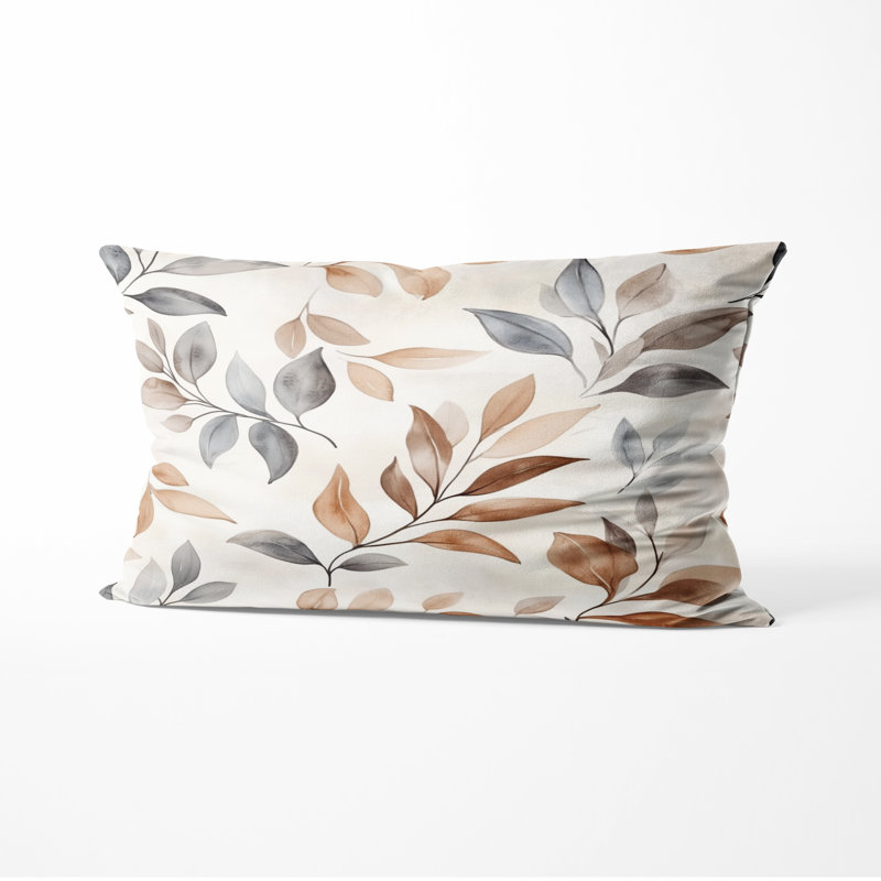 Coussin décoratif floral - Coussin Boho, H 12 po x l 20 po