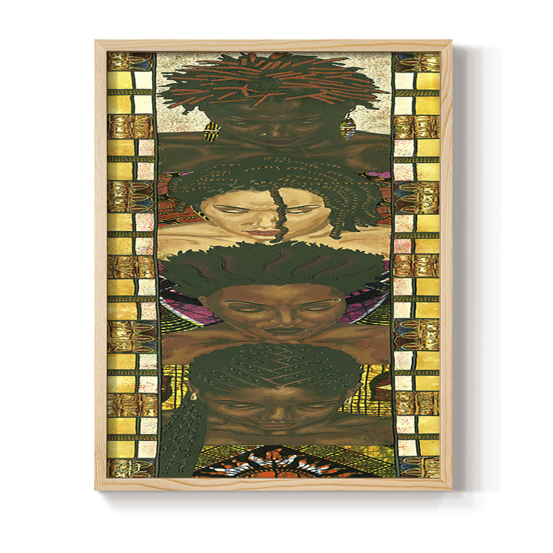 Spiritual People II, reproduction encadrée - bois massif