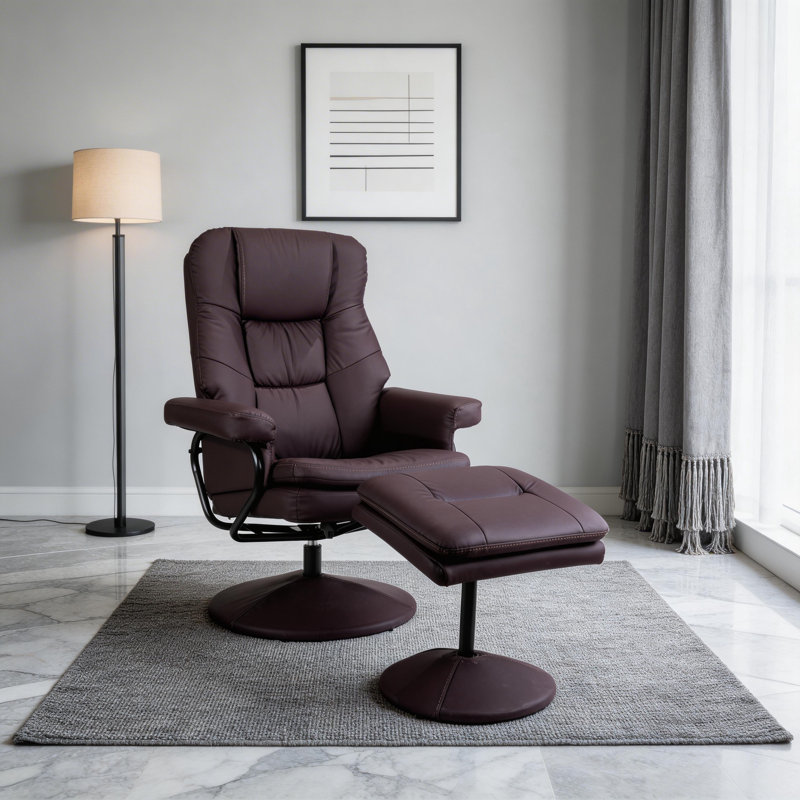 Fauteuil inclinable pivotant en cuir Scratch Cat