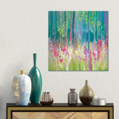 Abstrait été - reproduction d'art sur toile tendue