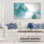«Gray and Teal», reproduction de peinture acrylique sur toile tendue-29333928