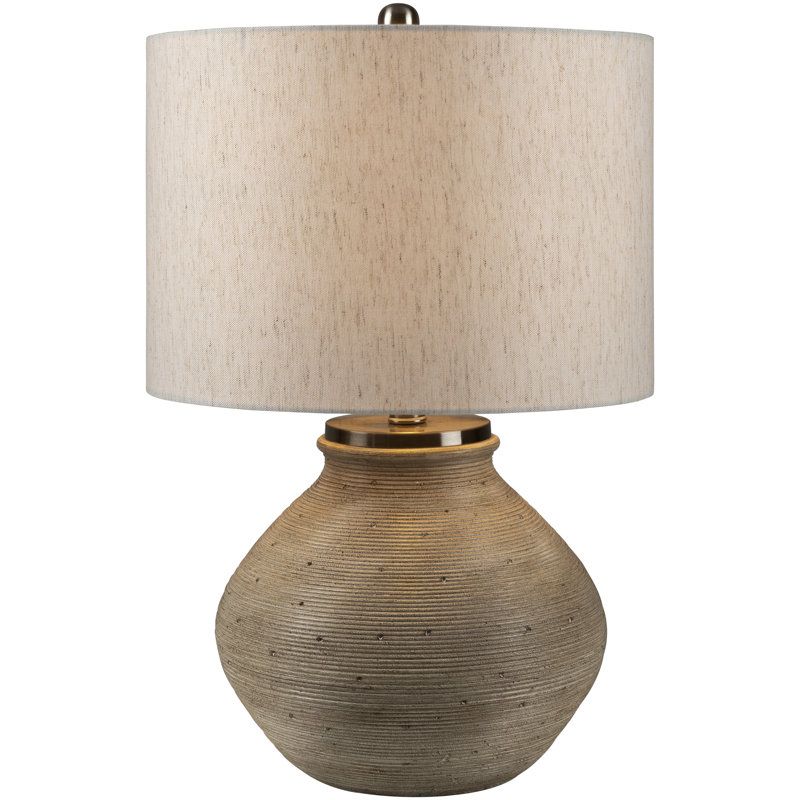 Bystrik Table Lamp, Beige Base / Beige Shade