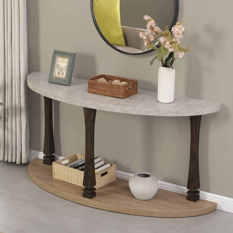 Console Akerah, Bois massif et bois manufacturé, 29.92" H x 48" W x 15.75" D