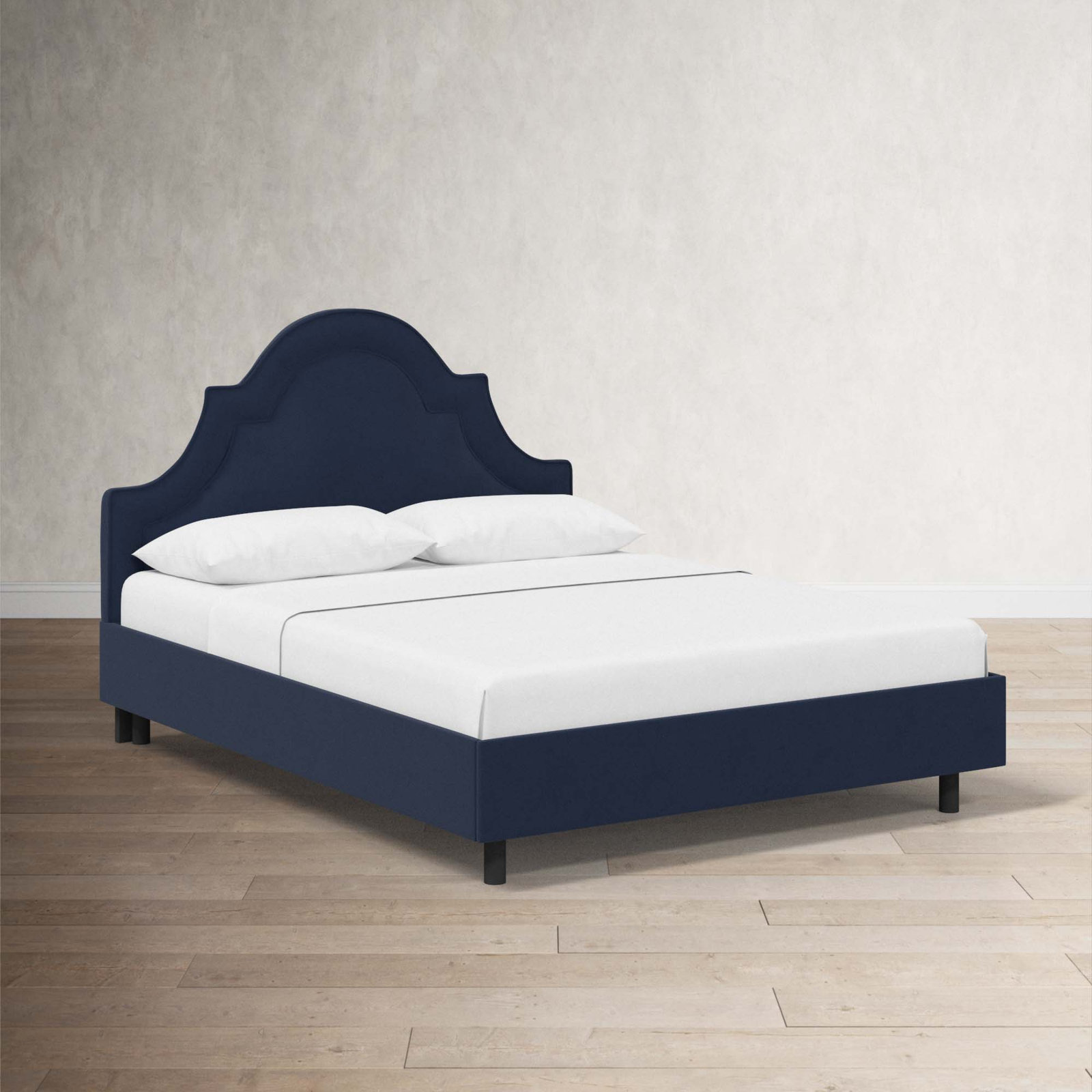 Knipe Upholstered Bed, Full, Classic Ink Performance Velvet