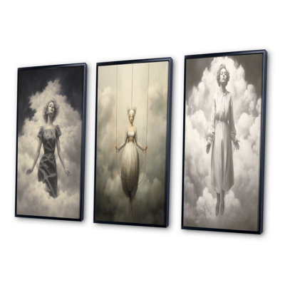 " Tender Dreams In The White Clouds Sky II " 3 - Pieces