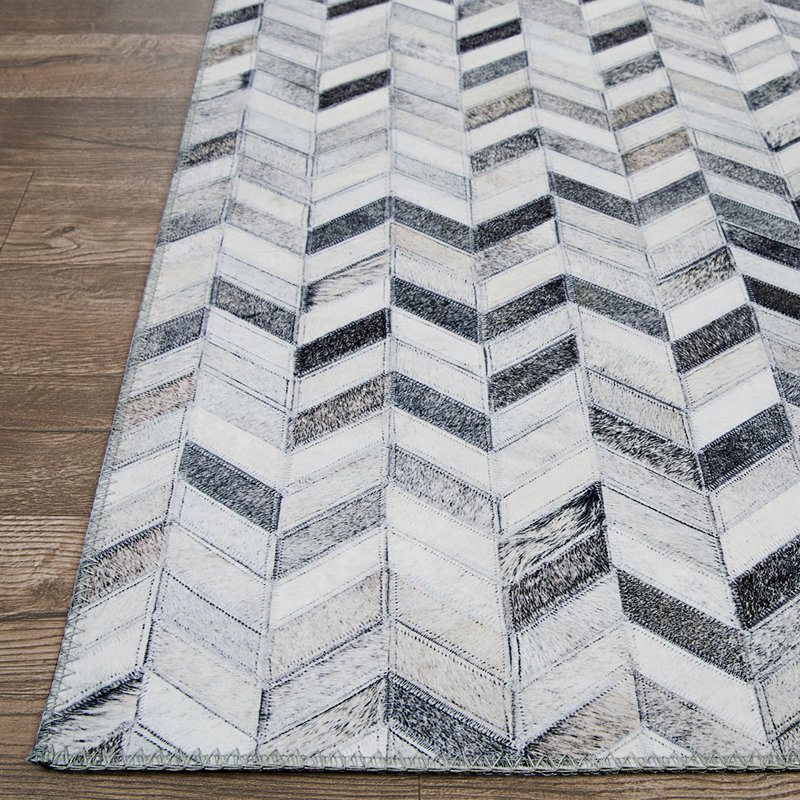 Tapis gris antidérapant Cadmoin, Rectangle 2 pi x 3 pi 7 po