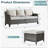 Arlene All-Weather Outdoor Patio Wicker Sofa With Thick Cushion-1563853363
