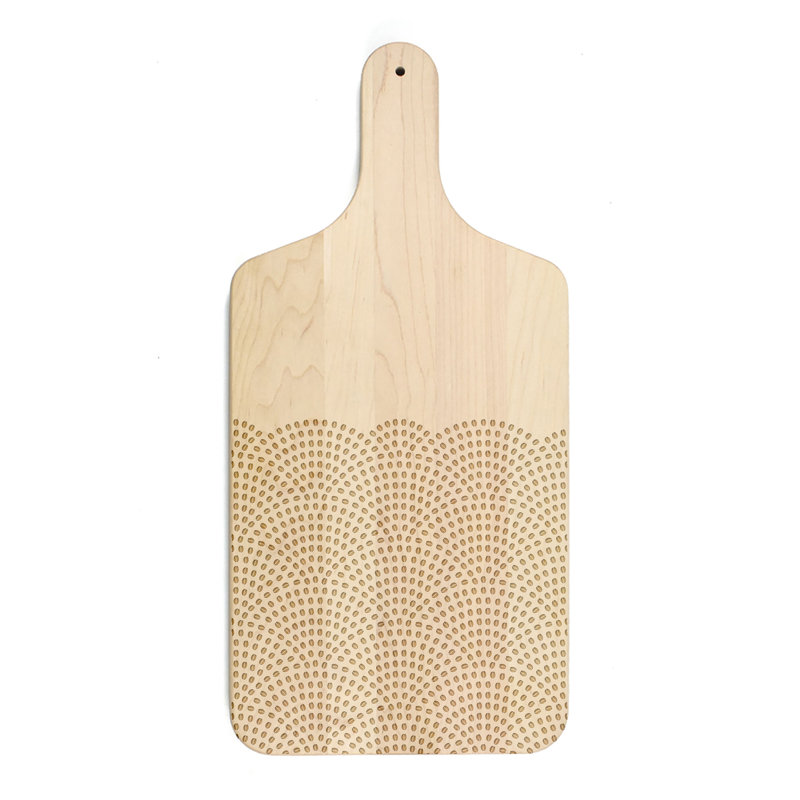 Planche à découper à motif de grain de café festonné