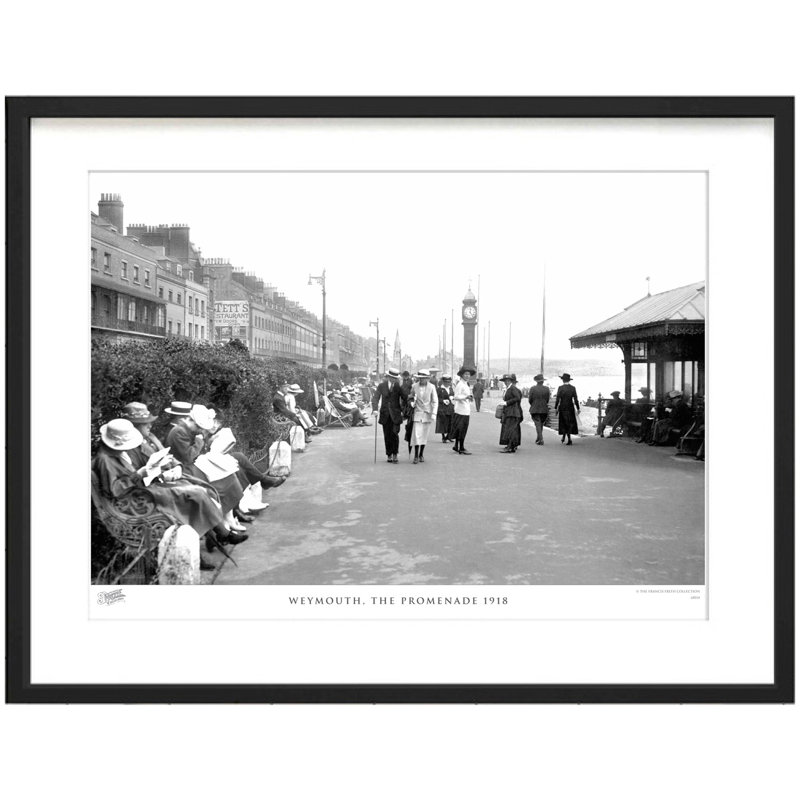 Weymouth, The Promenade 1918 by Francis Frith - Single Picture Frame Print, 40cm H x 50cm W x 2.3cm D