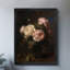 Reproduction d'art encadrée noire avec pivoines rétro-230312733