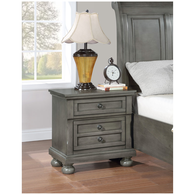 Table de chevet Meade, Gris