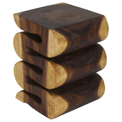 Lyncon Solid Wood Top End Table