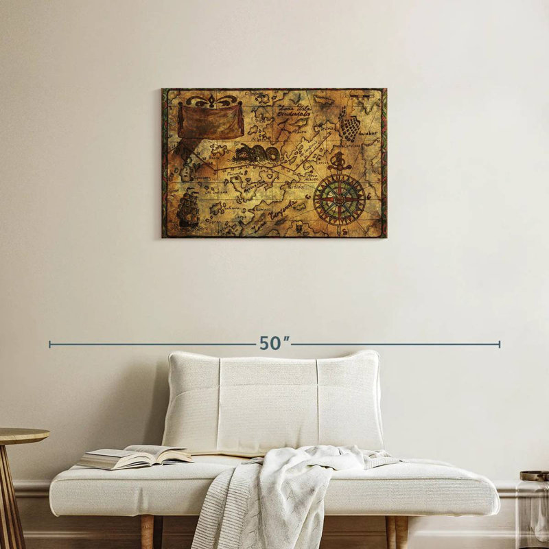 Aliaz Treasure Map, 20" H x 30" W