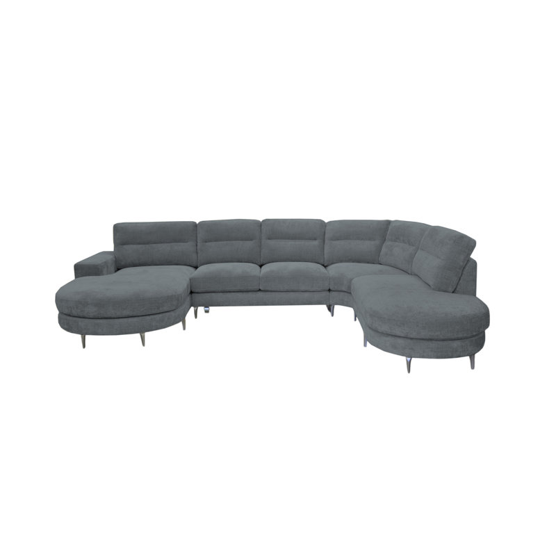 6 Seater Corner Sofa , Right Hand Facing, Dark Grey