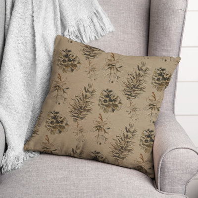  Floral Square Throw Pillow