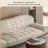86.61"White Polyester Sofa