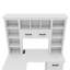 Bureau d'ordinateur en L avec 2 armoires et 2 tiroirs (sans les chaises de bureau)-49217036