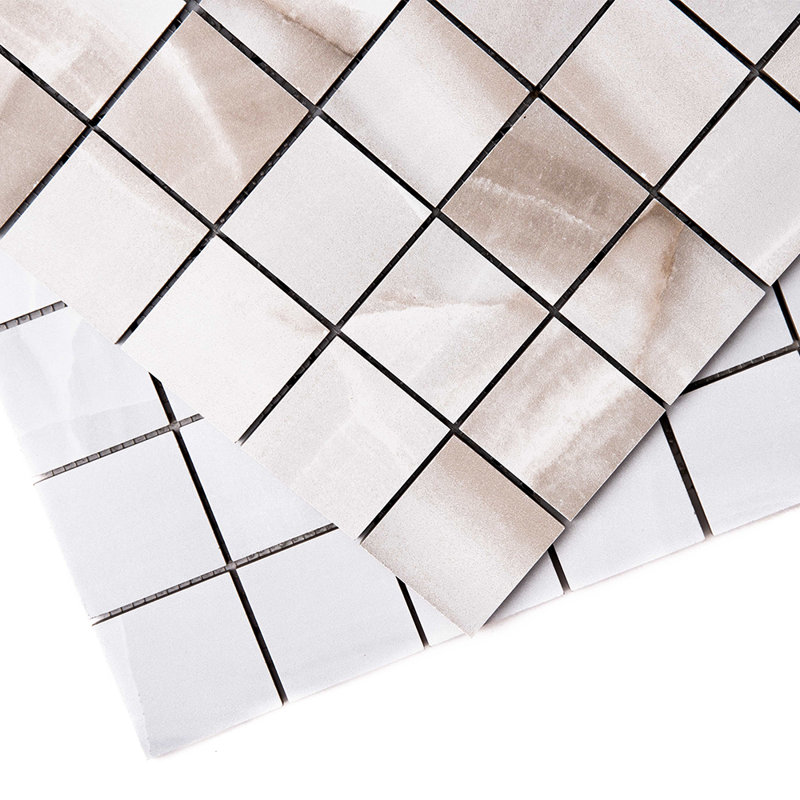 Amsterdam 2" x 2" Matte Porcelain Grid Mosaic Floor and Wall Tile, Caramel