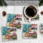 Holiday Buddies 4-Pack Tumbled Tile Stone Coasters
