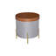 Connell 43cm Wide Round Solid Colour Standard Ottoman-289338483