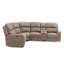 Canapé modulaire confortable inclinable en nubuck avec porte-gobelet et structure intérieure-1841055043