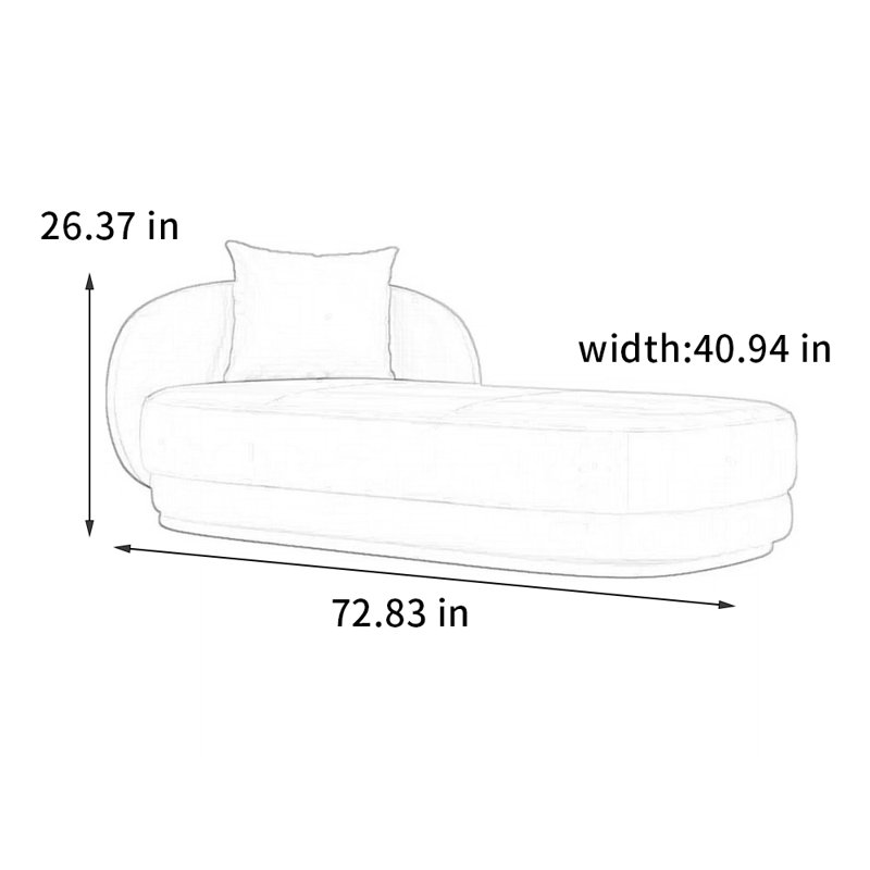 Chaise moderne et luxueuse confortable et moderne, Orienté à gauche (vu de face)