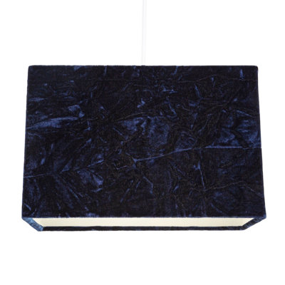 Contemporary Designer Crushed Velvet Fabric Rectangular Lamp Shade