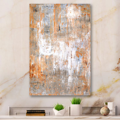 " Brown Meets Gray Modern Art " Painting Print