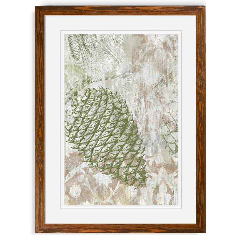 « pinecone fresco i » par paul cezanne-cadre photo, reproduction d’art, H 30 po x l 22 po x P 1,25 po, Papier encadré érable